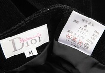 マドモアゼルディオールMademoiselle Dior グリッターベロア台形スカート 黒M_画像10