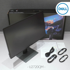 DELL U2720QM USB-C 27インチ 4K液晶ディスプレイ 中古美品 非光沢 ハブ機能内蔵 付属品未使用 (デル モニター IPS 高さ調整 縦置き A