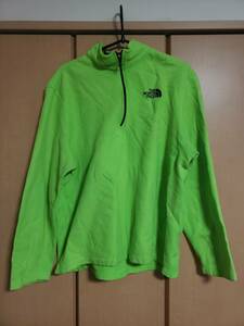 NORTHFACE ノースフェイス フリース スウェット USED 蛍光黄緑 L