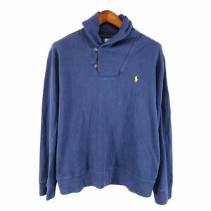 Polo by Ralph Lauren Polo bai Ralph Lauren shawl color sweat embroidery one Point navy ( men's XL) used old clothes O4995