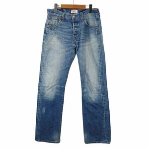 Levi's リーバイス 501 デニムパンツ アメカジ ストレート ボタンフライ ライトブルー (メンズ 30×30) 中古 古着 O4941