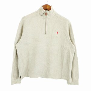 Polo by Ralph Lauren ポロバイラルフローレン ハーフジップ プルオーバーニット セーター セージグリーン (メンズ L) 中古 古着 O5267