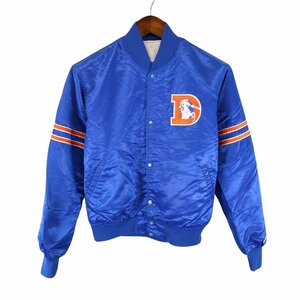 80年代 USA製 STARTER スターター NFL デンバーブロンコス 中綿スタジアムジャケット 防寒 アメカジ ブルー (メンズ M) 中古 古着 O5281