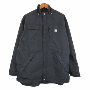 2000年代 Carhartt カーハート ウォータープルーフ ナイロンジャケット 防水 アウトドア キャンプ ブラック (メンズ XL) 中古 古着 O5609