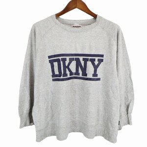 DKNY JEANS one отметка тренировочный Logo принт серый ( женский P) б/у б/у одежда O5722