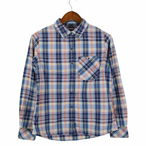 patagonia パタゴニア 長袖シャツ アウトドア 片ポケット マドラス風チェック ブルー (レディース M) 中古 古着 O5718