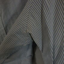 RALPH LAUREN ラルフローレン 長袖Ｔシャツ 刺繍 ワンポイントロゴ CLASSIC FIT ストライプ ブルー (メンズ L) 中古 古着 O5932_画像3