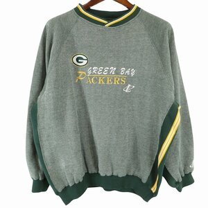 LOGO ATHLETIC NFL green Bay * paker z sweat embroidery Pro team american football green ( men's XL) used old clothes O6014