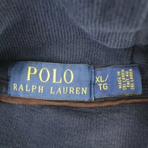 RALPH LAUREN ラルフローレン ショールカラーセーター ニット 大きいサイズ ネイビー (メンズ XL) 中古 古着 O6049_画像10