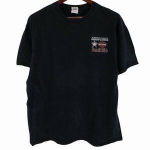 GILDAN ギルダン HARLEY DAVIDSON 半袖Ｔシャツ モーターサイクル バイカー ロゴ 丸首 ブラック (メンズ XL) 中古 古着 O6332