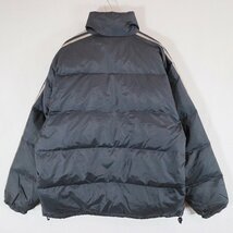 SALE/ 90年代 adidas アディダス ダウンジャケット 防寒 防風 ワンポイントロゴ ライン系 ネイビー (メンズ Ｍ) 中古 古着 N6253_画像2