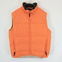 SALE/ GAP ギャップ ダウン ベスト 防寒 防風 Y2K 無地 オレンジ (メンズ L) 中古 古着 N6519_画像1