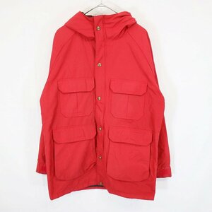 SALE/ 70年代 USA製 WOOLRICH ウールリッチ マウンテンパーカー 防寒 TALONジップ フラップポケット レッド (メンズ L相当) N6663