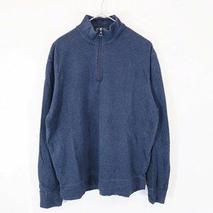 SALE/ Polo by Ralph Lauren Polo bai Ralph Lauren one Point sweat herringbone half Zip navy ( men's M) N6837