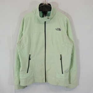 SALE/ THE NORTH FACE ノースフェイス ソフトシェルジャケット アウトドア キャンプ 登山 防寒 ライトグリーン (レディース XL) N7957