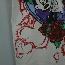 SALE/ 90年代 USA製 MICKEY＆MINNIE ディズニー 半袖Ｔシャツ ミッキー ミニー シングルステッチ ホワイト (メンズ XL相当) N8204_画像6