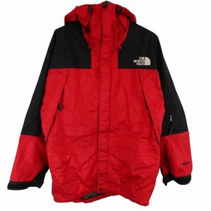 90年代 THE NORTH FACE ノースフェイス GORE-TEX ゴアテックス ナイロンマウンテンパーカー 防寒 レッド (メンズ M相当) 中古 古着 O6257