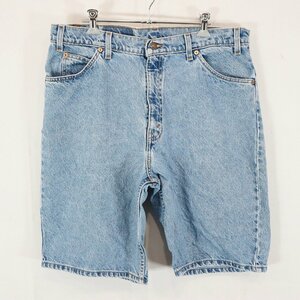 SALE/ Levi's リーバイス 550 デニムショーツ ショートパンツ オレンジタブ ライトブルー (メンズ 36) 中古 古着 N8641