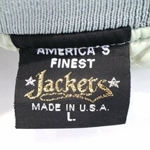 SALE/ USA製 AMERICAS FINEST Jackets North Shore Radio Club N9HZL 中綿 スタジアムジャケット 企業系 シルバー (メンズ L) N9448_画像9