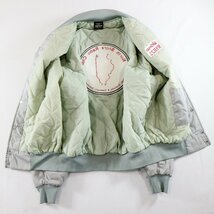 SALE/ USA製 AMERICAS FINEST Jackets North Shore Radio Club N9HZL 中綿 スタジアムジャケット 企業系 シルバー (メンズ L) N9448_画像7