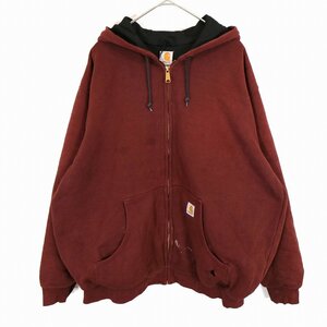 SALE/ 90年代 Carhartt カーハート パーカー 防寒 ワーク ワインレッド (メンズ XL) 中古 古着 O0759