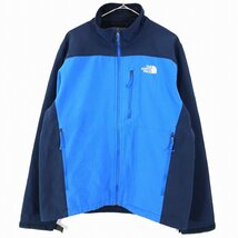 SALE/ THE NORTH FACE ノースフェイス ソフトシェルジャケット アウトドア キャンプ アウター 防寒 登山 ブルー (メンズ M) O0894_画像1