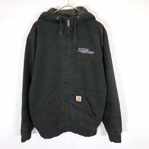 SALE/ 90年代 Carhartt カーハート パーカー 防寒 刺繍 ワーク ブラック (メンズ M) 中古 古着 O0755