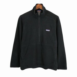 patagonia パタゴニア SYNCHILLA シンチラ プルオーバー フリースジャケット アウトドア 防寒 ブラック (メンズ L) 中古 古着 O7486