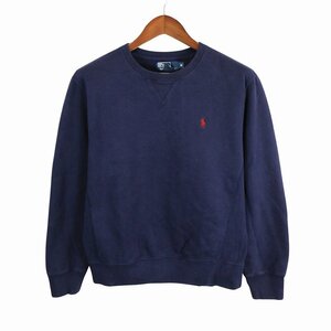 Polo by Ralph Lauren ポロバイラルフローレン スウェット ワンポイントロゴ アメカジ ネイビー (メンズ M) 中古 古着 O7495