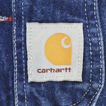 Carhartt カーハート オーバーオール 大きいサイズ ワーク ブルー (メンズ 38×32) 中古 古着 O7595_画像9