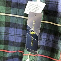 RALPH LAUREN ラルフローレン 長袖シャツ 新品タグ付き アメカジ マドラスチェック グリーン ネイビー (メンズ 3XB) 中古 古着 O7847_画像5