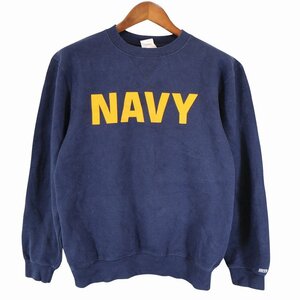 SOFFE ソフィー NAVY トレーナー スウェット ミリタリー ネイビー (メンズ M) 中古 古着 O7905