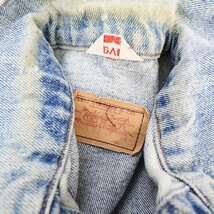 80年代 フランス製 Levi's リーバイス 70506 デニムジャケット ユーロリーバイス ヨーロッパ古着 ブルー (メンズ 42) 中古 古着 O8274_画像5