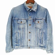 80年代 フランス製 Levi's リーバイス 70506 デニムジャケット ユーロリーバイス ヨーロッパ古着 ブルー (メンズ 42) 中古 古着 O8274_画像1