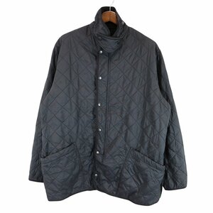 90年代 Barbour バブアー キルティングジャケット ジャケット ワーク ユーロ ヨーロッパ古着 ブラック (メンズ XL) 中古 古着 O8366