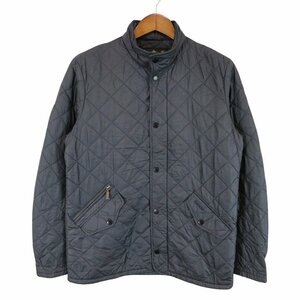 90年代 Barbour バブアー キルティングジャケット ジャケット ワーク ユーロ ヨーロッパ古着 ブラック (メンズ S) 中古 古着 O8369