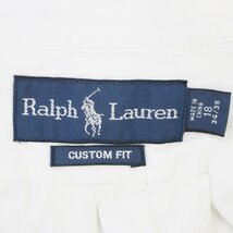 2000年代〜 RALPH LAUREN ラルフローレン ワンポイントロゴ ボタンダウン 長袖シャツ アメカジ ホワイト (メンズ 18) 中古 古着 O6681_画像8