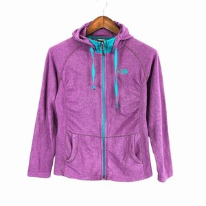 THE NORTH FACE ノースフェイス フリースパーカー アウトドア キャンプ アウター 防寒 パープル (レディース M) 中古 古着 O7116