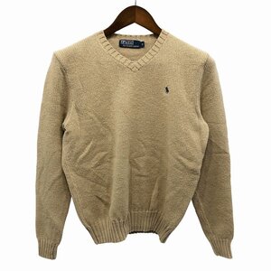 90-00s Polo by Ralph Lauren ポロバイラルフローレン セーター アメカジ ベージュ (メンズ S) 中古 古着 O8863