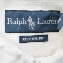 RALPH LAUREN ラルフローレン ワンポイントロゴ 半袖シャツ ホワイト (メンズ S) 中古 古着 O8938_画像5