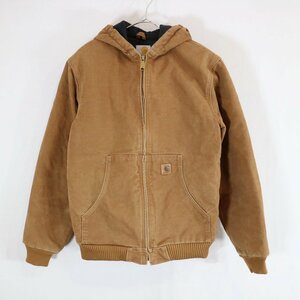 Carhartt カーハート アクティブ ジャケット アメカジ アウター 防寒 ダック地 裏地キルティング ブラウン (メンズ XL) 中古 古着 N8102