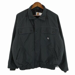 Carhartt カーハート ワークジャケット 大きいサイズ ラグランスリーブ 中綿 フラップポケット ダークグレー (メンズ 2XL) 中古 古着 O7480