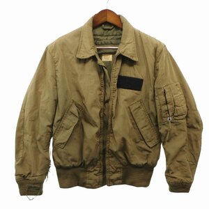 80年代 米軍実物 U.S.ARMY タンカースジャケット ミリタリージャケット 戦闘服 アウター グリーン (メンズ M-L) 中古 古着 O8872