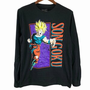 DRAGONBALL Z 孫悟空 プリント 長袖Ｔシャツ カジュアル アニメ 漫画 キャラクター ブラック (メンズ M) 中古 古着 O9250