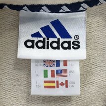 90年代 adidas アディダス ブランドロゴ刺繍 スウェット アメカジ ストリート ベージュ (メンズ L) 中古 古着 O9334_画像7