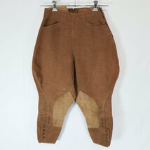 40年代 UNKNOWN ジョッパーズパンツ 乗馬パンツ ヴィンテージ レザー シンチバックル ブラウン ( メンズ 28相当 ) 中古 古着 M6745_画像1