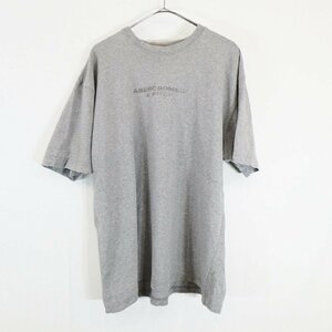 Abercrombie & Fitch アバクロ 半袖 プリント Tシャツ ブランドロゴ 英文字 グレー ( メンズ L ) 中古 古着 N0673