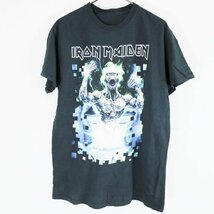 Iron Maiden アイアンメイデン 半袖 プリントＴシャツ バンドＴ 音楽 ブラック ( メンズ Lサイズ相当 ) 中古 古着 N0664_画像1