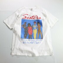 F□90年代 FRUIT OF THE LOOM シスターズ プリント 半袖 Tシャツ ミリオンウーマンマーチ ホワイト 白 (XL) 大きいサイズ 中古 古着 k4671_画像1