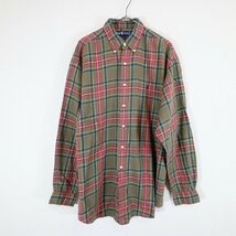 90s Polo by Ralph Lauren ポロ ラルフローレン 長袖 シャツ チェック柄 マルチカラー ( メンズ L ) 中古 古着 N3936_画像1